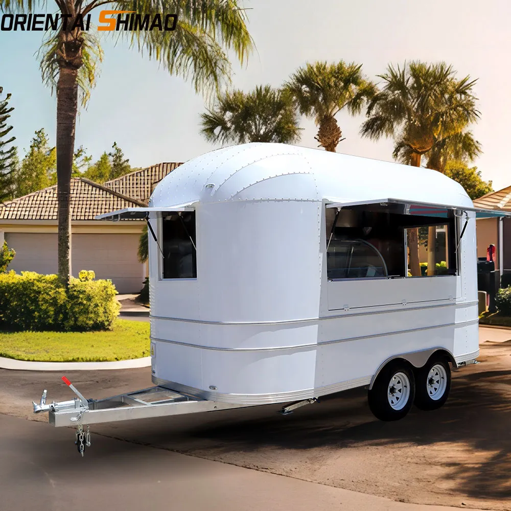 مقطورة الغذاء Airstream الأبيض